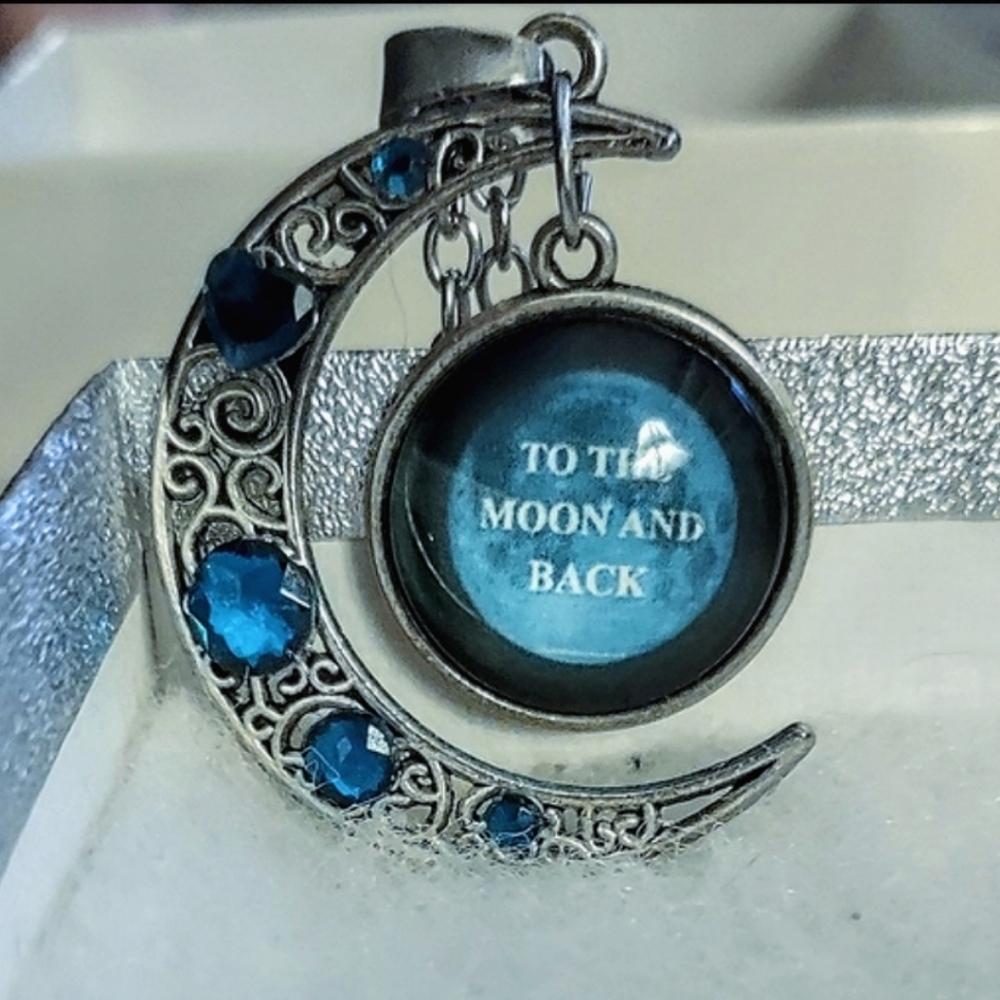 Love "To The Moon And Back" Crescent Pendant
